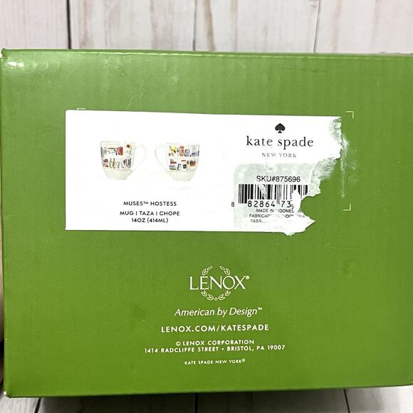 KATE SPADE New York ~ LENOX Muses Hostess 14 oz Mug Cup - Picture 7 of 8